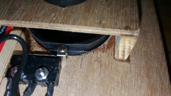 Micro switch actuated by notch